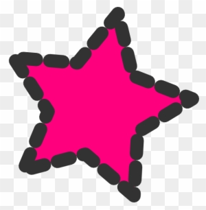 Pink Dotted Star Clip Art At Clker Com Vector Clip - Cute Stars Clip Art