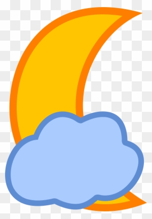 Moon With Clouds Cartoon