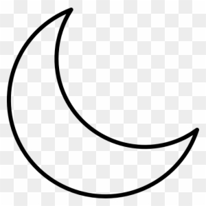 Half Moon Png File - Half Moon Outline