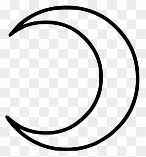 Half Moon Coloring Pages - Crescent Moon Symbol