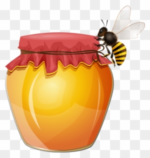 Bee Clipartfood Clipartbee Keepingdragon - Bee On Honey Vector