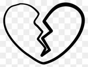 Broken Heart Clipart Black And White - Broken Heart