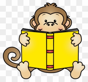 Monkey Reading A Book Clipart