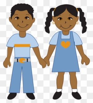 Free African American Clip Art Images - Boy And Girl African American