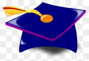 Graduate Cap Blue Vector Online Royalty Free Clipart - Graduation Cap Clip Art