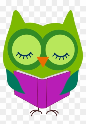 Owl Reading Clip Art Cliparts - Owl Reading A Book Clipart