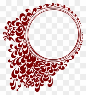 Here You Can See The Filigree Clip Art Collection - Red Round Photo Frames
