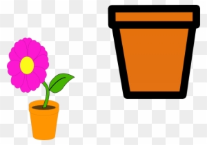 Flower Pots Clip Art At Clker Com Vector Clip Art Online - Flower In A Pot