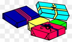 Gift Cartoon Birthday Clip Art - Christmas Presents To Color
