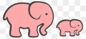 Pink Baby Elephant Clip Art 9 Png - Elephant And Baby Elephant Clipart