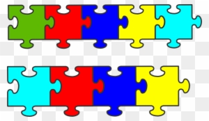 Autism Clipart - Puzzle Pieces Border Clip Art