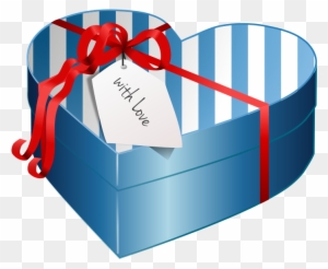 Heart-shaped Clipart Blue - Valentine Gift Clipart