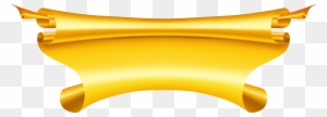 Gold - Ribbon Banner Png