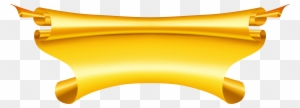 Gold - Ribbon Banner Png