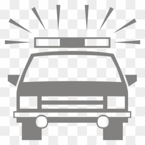 Police Car Silhouette Icon - Police Car Silhouette