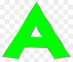 Letter A In Green