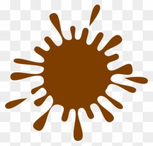 Ink Splash With Drops Brown Clip Art At Clker - Brown Paint Splatter