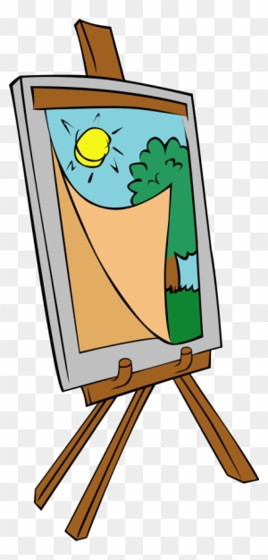 Paint Free Image At Clker Vector Clip Art Image - Painting On Easel Clipart