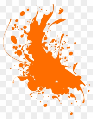 Orange Paint Splatter - Orange Paint Splatter Png