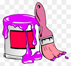 Paint Can And Brush Clipart Kid - Paint Can Clip Art