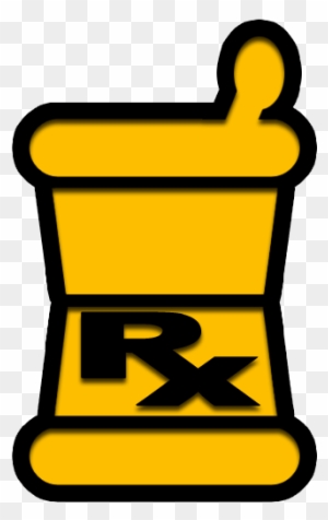 Mortar Pestle Pharmacist Rx Clipart Image - Pharmacy Rx Cartoon Logo