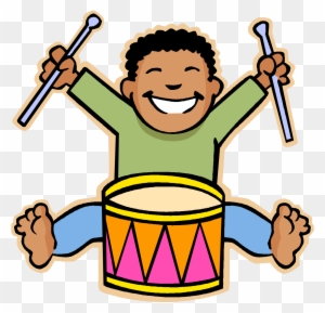 Clip Art Info - Cartoon Boy Playing Drums
