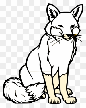 Black And White Fox Clip Art At Clker Com Vector Clip - Fox Coloring Page