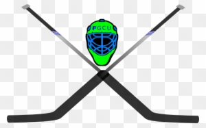 Two Hockey Sticks Crossed