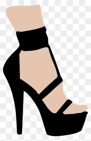 Beautiful female legs. Fashion woman legs in black shoes. Female body  parts. Black strappy heels, colored drawing, realistic. Vector illustration  of paints 2756033 Vector Art at Vecteezy
