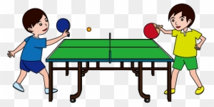 Table Tennis Clipart - Playing Table Tennis Clipart