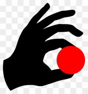 Magic Hand & Red Ball Clip Art - Hand Holding Ball Clipart