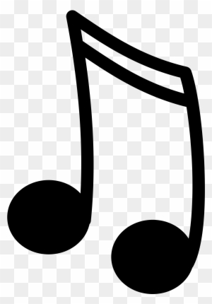 Two Sixteeth Notes - Music Note Clipart Black And White
