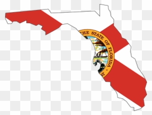 Map Of Florida - Florida State Outline With Flag