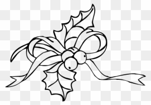 Christmas Holly & Ivy Clipart - Christmas Holly Coloring Pages