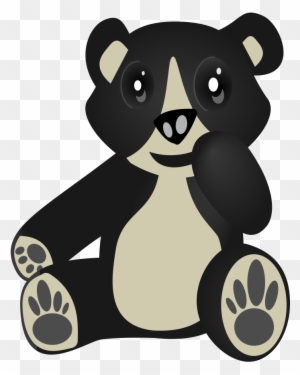 Black Bear Clipart Oso - Custom Teddy Bear Shower Curtain