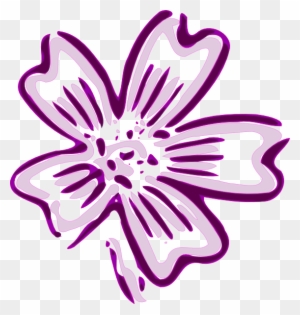 Vintage Clip Art - Violet Flower Clip Art