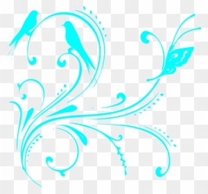 Turquoise Clip Art Vector - Turquoise Flowers Clip Art