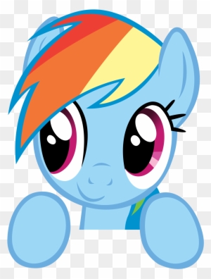 Image Of Rainbow Dash Head Clipart - My Little Pony Dash