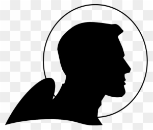 Vintage Astronaut Spaceman Silhouette Profile Clipart, - Space Man Profile