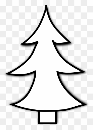 Tree Black And White Christmas Tree Clipart Black And - Line Drawing Of Christmas Tree