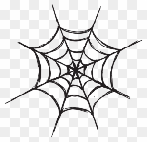 Halloween Party Clip Art - Spider Web Black And White Clipart