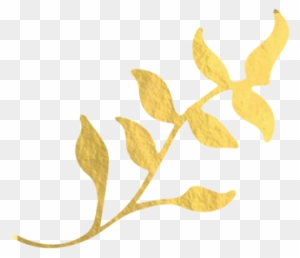 Gold Leaf Stem, Gold Leaf, Gold, Leaf Png And Psd - Gold Leaf Transparent Background