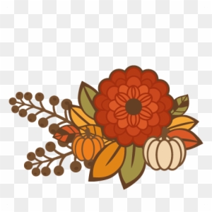 Fall Flower Group Title Svg Cutting File For Scrapbooking - Free Fall Flower Clipart
