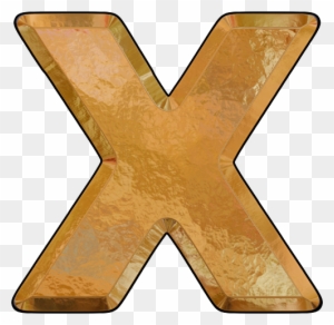 Presentation Alphabet Set - Gold Leaf Letter X