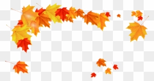 Maple Leaf Autumn - Yellow Leaves Border Png