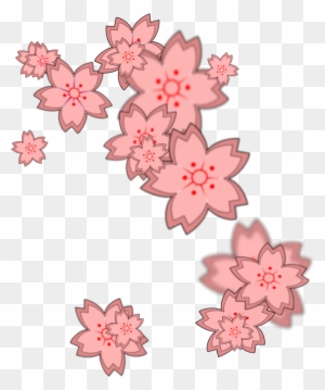 Sakura Blossom Clipart Kartun - Cherry Blossom Design Clip Art