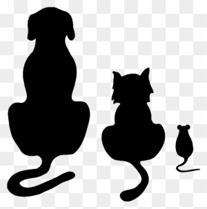 Silhouette Live Chat - Dog And Cat Silhouette Png