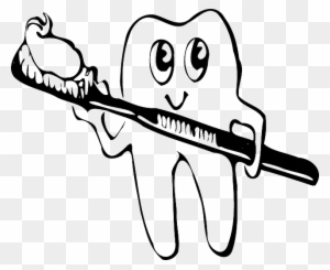 The Mouth Area Is Laden With Bacteria, No Matter How - Teeth With Brush Clipart