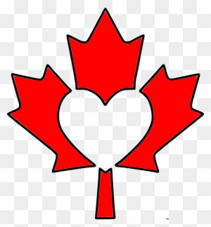 Canada Maple Leaf Heart Stencil - Fall Children's Church Crafts