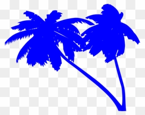 Blue Palm Trees Clip Art At Clker Com Vector Clip Art - Blue Palm Tree Png